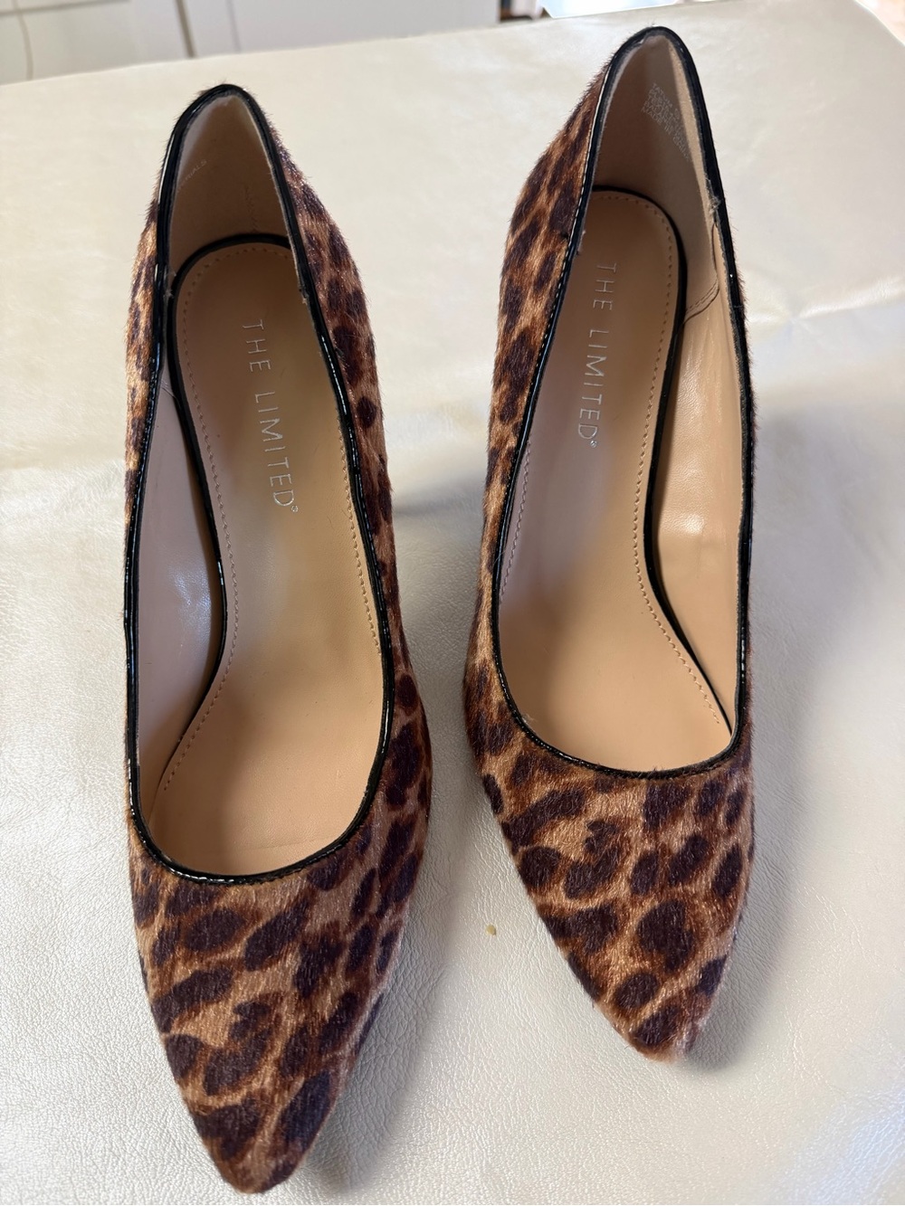 The Limited Leopard Print Pointed Pumps - Brown/Tan